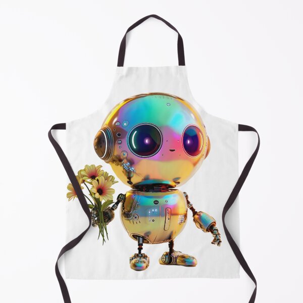 Item preview, Blossoming Bots: A Tiny Technicolor Charm designed and sold by AI-Only Creations.