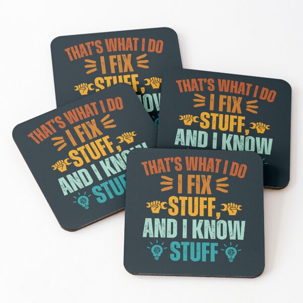 Item preview, I Fix Stuff and I Know Stuff Dark Blue designed and sold by Guess4best.