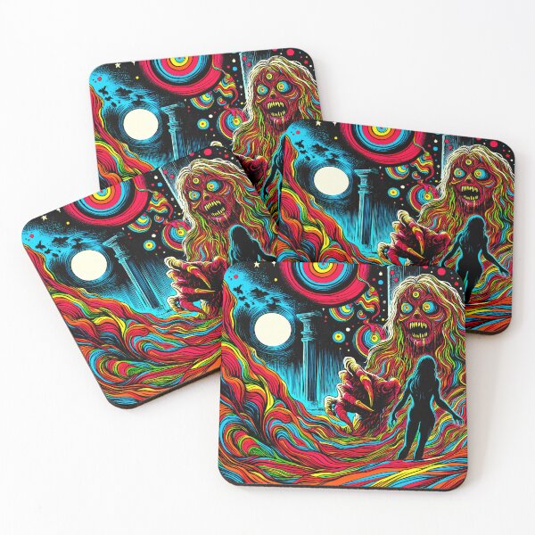 Item preview, Trippy Psychedelic Cosmic Monster Encounter designed and sold by AIPixelMaster.