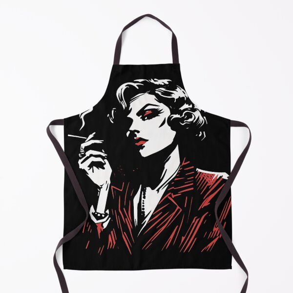 Item preview, Noir Woman with Scarlet Lips [Vintage, Retro] designed and sold by RESToRAPTOR.