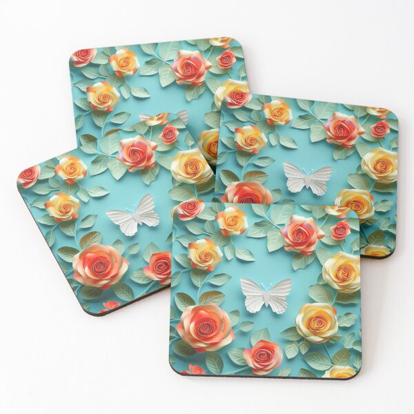 Item preview, Serene Origami: Pastel Roses and Butterfly Paper Art designed and sold by Sir Meow Meow.