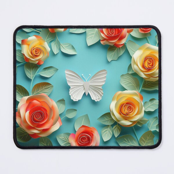 Item preview, Serene Origami: Pastel Roses and Butterfly Paper Art designed and sold by Sir Meow Meow.