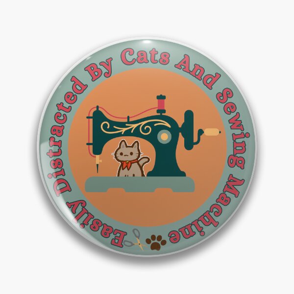 Item preview, Easily Distracted By Cats And Sewing Machine designed and sold by Wiss2Arts.