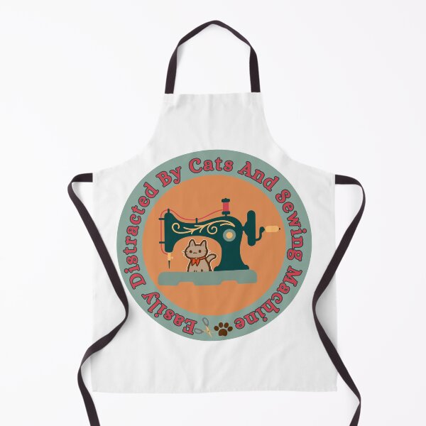 Item preview, Easily Distracted By Cats And Sewing Machine designed and sold by Wiss2Arts.