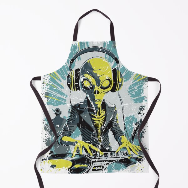 Item preview, An alien playing vinyl records designed and sold by Boogeyman Bill.