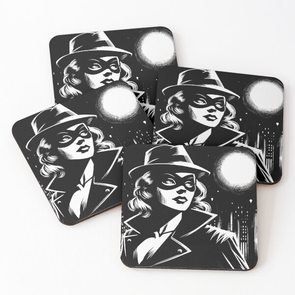 Item preview, Noir Woman with Scarlet Lips [Vintage, Retro] designed and sold by RESToRAPTOR.