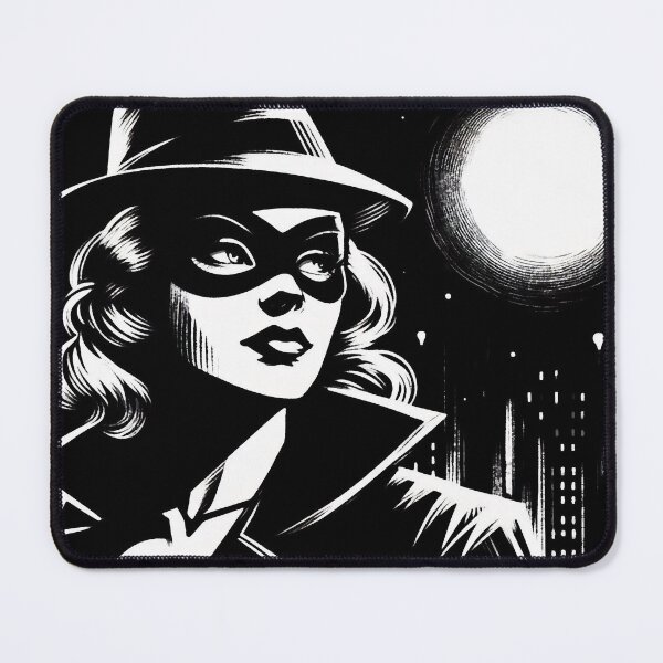 Item preview, Noir Woman with Scarlet Lips [Vintage, Retro] designed and sold by RESToRAPTOR.