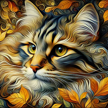 Artwork thumbnail, Whiskered Renaissance Reverie by BastKittyStore