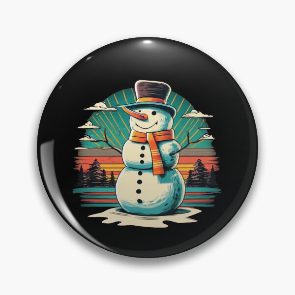 Item preview, Vintage colors sunset and snowman designed and sold by desinganddecor.