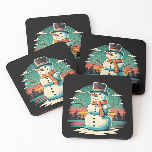Item preview, Vintage colors sunset and snowman designed and sold by desinganddecor.