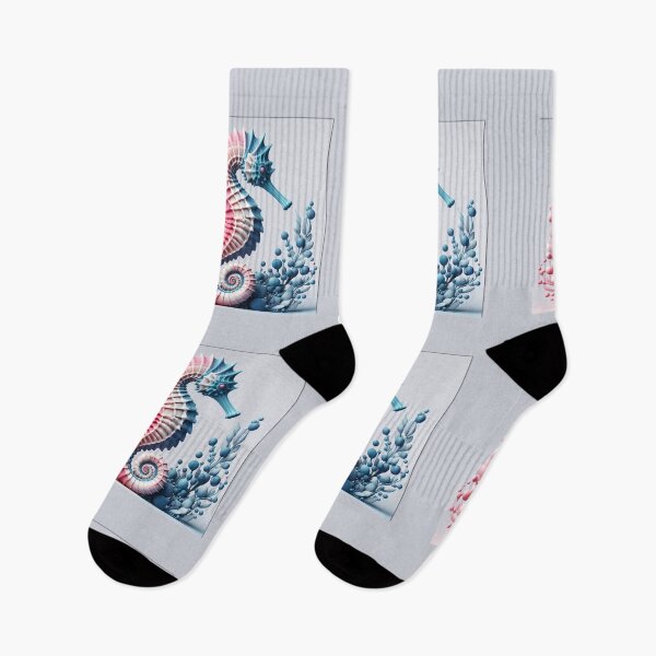 Item preview, Sea Horse Series, Pink, White, Blue, 3D designed and sold by DesignAnother.