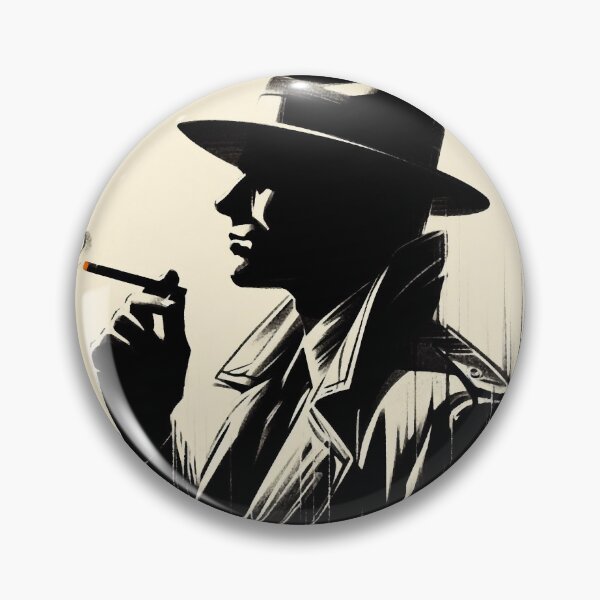 Artikelvorschau, Noir Silhouette eines Detektivs [Vintage, Retro] entworfen und verkauft von RESToRAPTOR.
