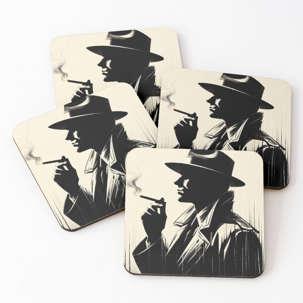 Item preview, Noir Silhouette of a detective [Vintage, Retro] designed and sold by RESToRAPTOR.