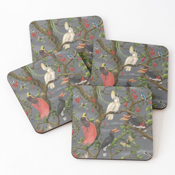 Item preview, Birds of the World Animalier Print on Gray designed and sold by vinpauld.