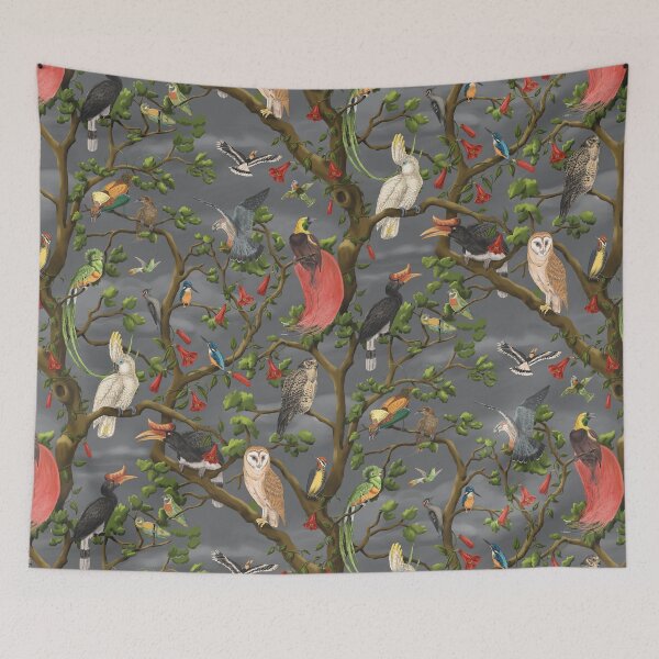 Item preview, Birds of the World Animalier Print on Gray designed and sold by vinpauld.