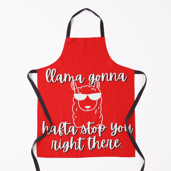 Item preview, Llama Gonna Hafta Stop You Right There (dark background) designed and sold by LittleGoblinPrs.