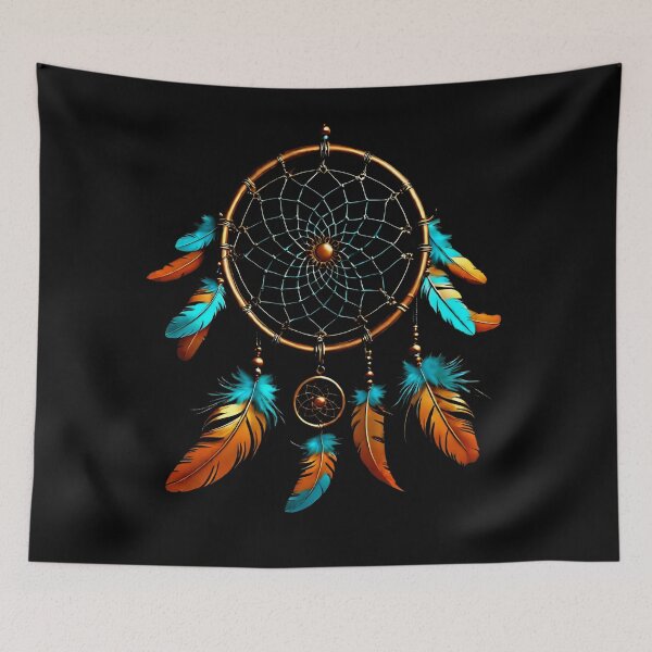 Item preview, Dream Catcher - Teal and Rust designed and sold by Pickle Wicked Designs.
