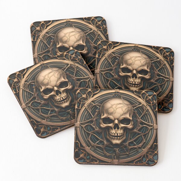 Item preview, Gothic Skull and Roses Design - Unique Floral designed and sold by PandaTShirtShop.