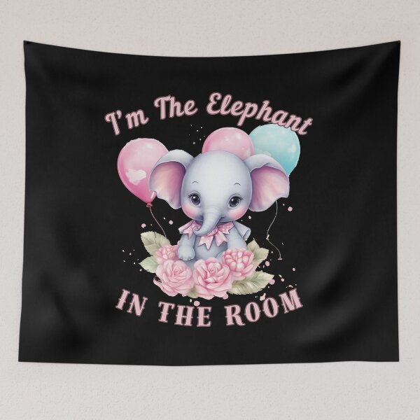 Item preview, I’m The Elephant In The Room. elephant face designed and sold by ElephantVibes.
