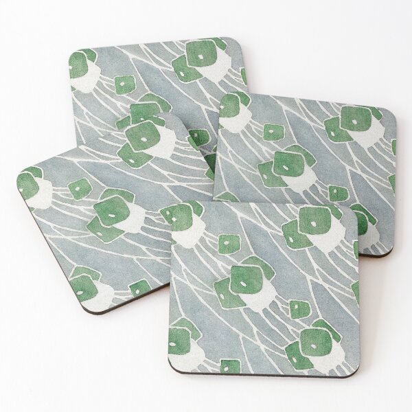 Item preview, Vintage Grey, Green and White Abstract Watercolour | P10 designed and sold by Piccolo Fiore Prints.