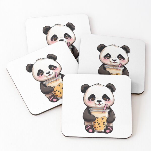 Item preview, Panda Drinking Boba Tea Cute Kawaii designed and sold by dimaxstore.