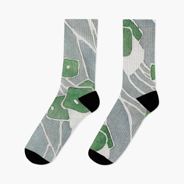 Item preview, Vintage Grey, Green and White Abstract Watercolour | P10 designed and sold by Piccolo Fiore Prints.