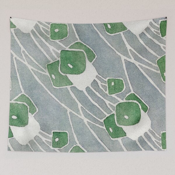 Item preview, Vintage Grey, Green and White Abstract Watercolour | P10 designed and sold by Piccolo Fiore Prints.