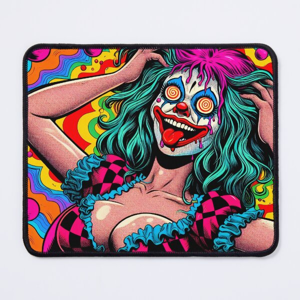 Item preview, Trippy Psychedelic Insane Clown Girl designed and sold by AIPixelMaster.