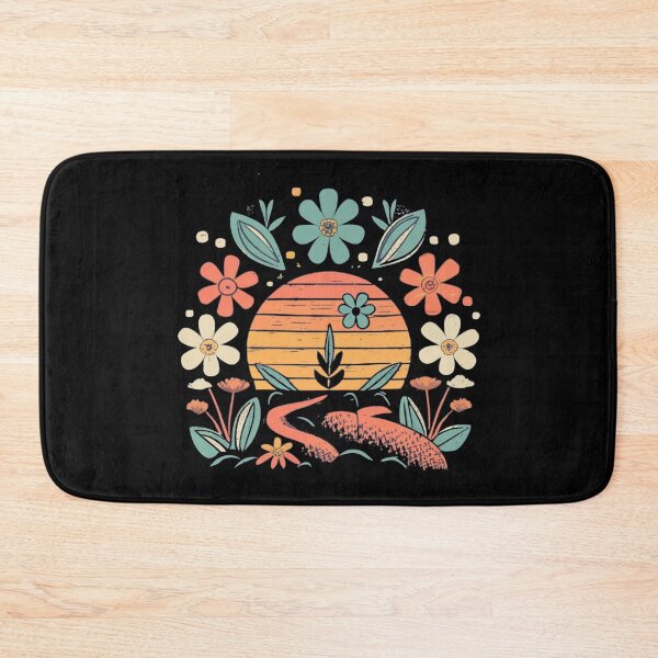 Item preview, Vintage colors sunset and cabin in the forest designed and sold by desinganddecor.