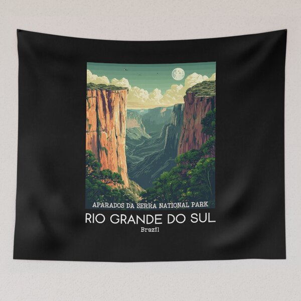 Item preview, A Vintage Travel Illustration of Aparados da Serra National Park - Rio Grande do Sul - Brazil  designed and sold by GoodOldVintage.