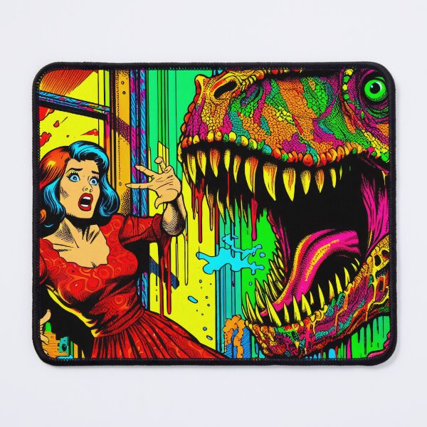Artikelvorschau, Trippy psychedelischer Tyrannosaurus Rex entworfen und verkauft von AIPixelMaster.