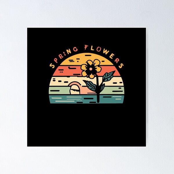 Item preview, Vintage colors sunset and first spring flowers - first day of spring designed and sold by desinganddecor.