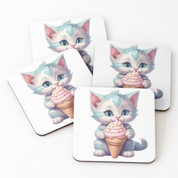 Item preview, Ice Cream Kitten designed and sold by LittleGoblinPrs.