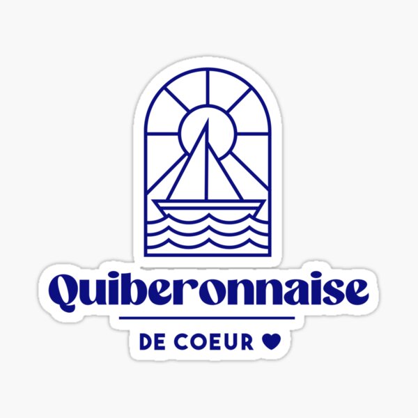 Aperçu de l'œuvre Quiberonnaise de coeur - Bretagne Morbihan 56 Mer Vacances Plage créée et vendue par Burning Dog.