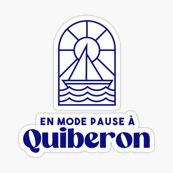 Aperçu de l'œuvre Quiberon en mode pause - Bretagne Morbihan 56 Mer Vacances Plage créée et vendue par Burning Dog.