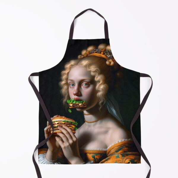 Item preview, Altered Art Woman with Hamburger designed and sold by PyxieZen.