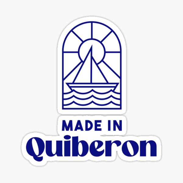 Aperçu de l'œuvre Made in Quiberon - Bretagne Morbihan 56 Mer Vacances Plage créée et vendue par Burning Dog.