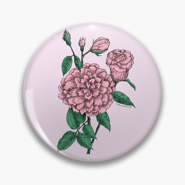 Item preview, Light Pink Flat Rose Bloom Full 26-40 Petals In 3+ Rows designed and sold by Rachael Taylor.
