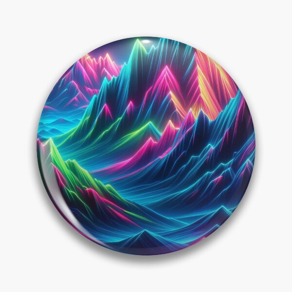 Item preview, landscape featuring mountains in a neon style designed and sold by snapshotshop.