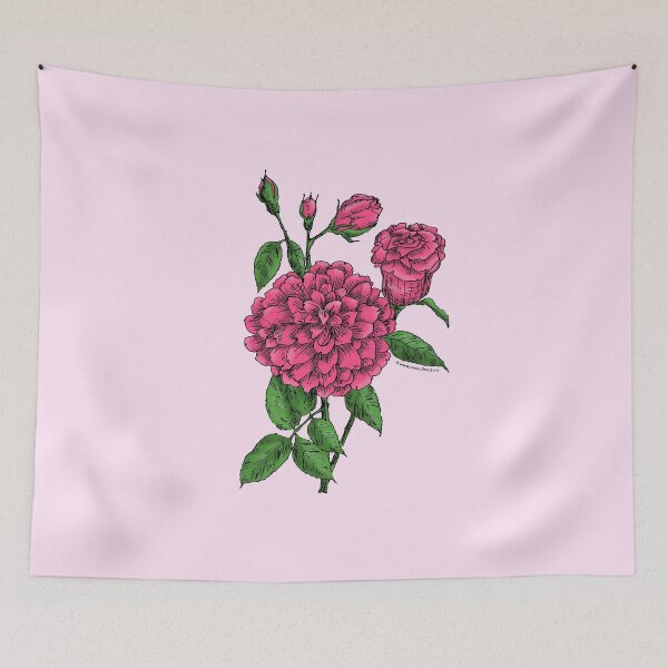 Item preview, Mid Pink Flat Rose Bloom Full 26-40 Petals In 3+ Rows designed and sold by Rachael Taylor.