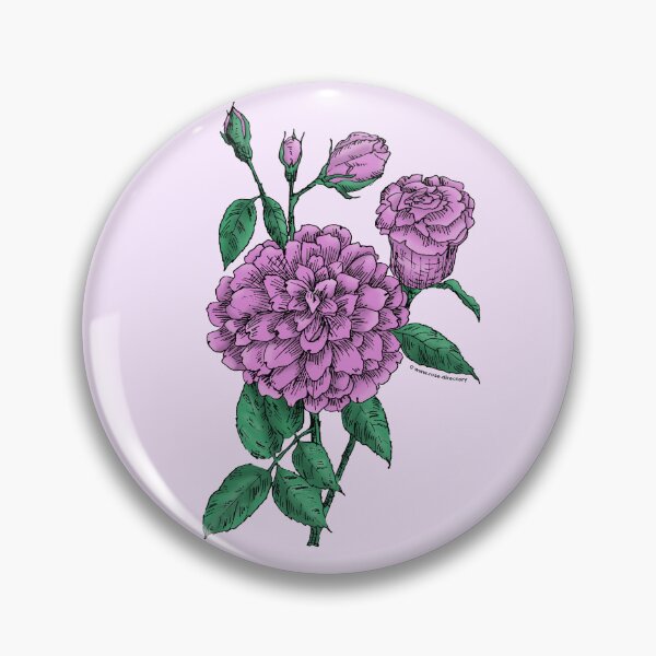 Item preview, Purple Flat Rose Bloom Full 26-40 Petals In 3+ Rows designed and sold by Rachael Taylor.
