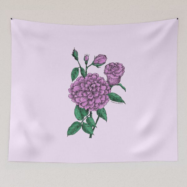 Item preview, Purple Flat Rose Bloom Full 26-40 Petals In 3+ Rows designed and sold by Rachael Taylor.