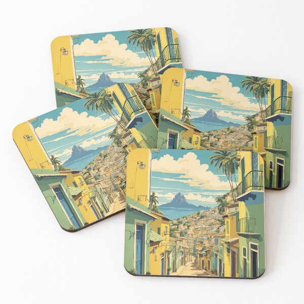 Item preview, Escadaria Seleron Brazil Vintage Poster Tourism  designed and sold by TravelersGems.