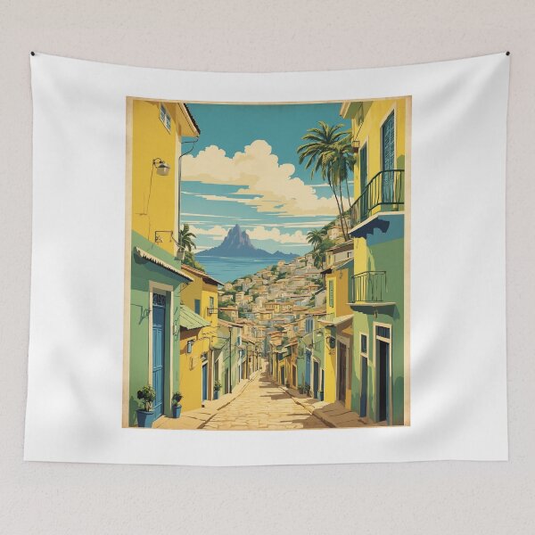 Artikelvorschau, Escadaria Seleron Brasilien Vintage Poster Tourismus entworfen und verkauft von TravelersGems.