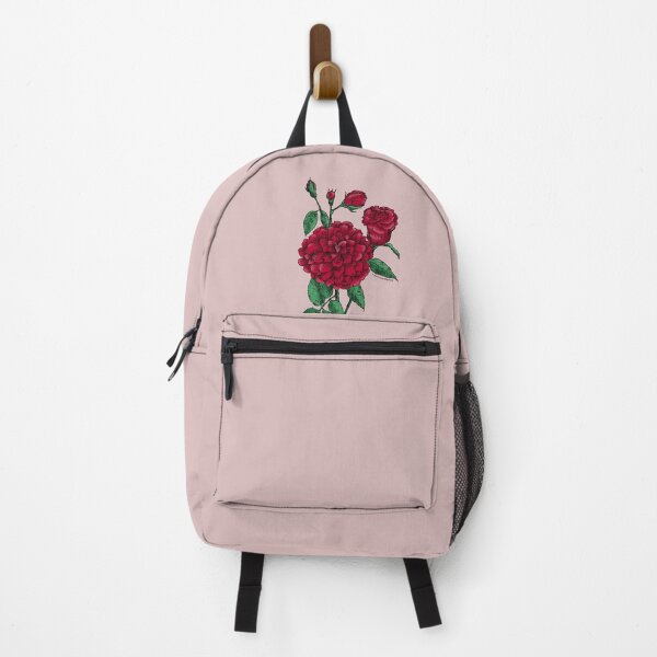 Item preview, Dark Red Flat Rose Bloom Full 26-40 Petals In 3+ Rows designed and sold by Rachael Taylor.