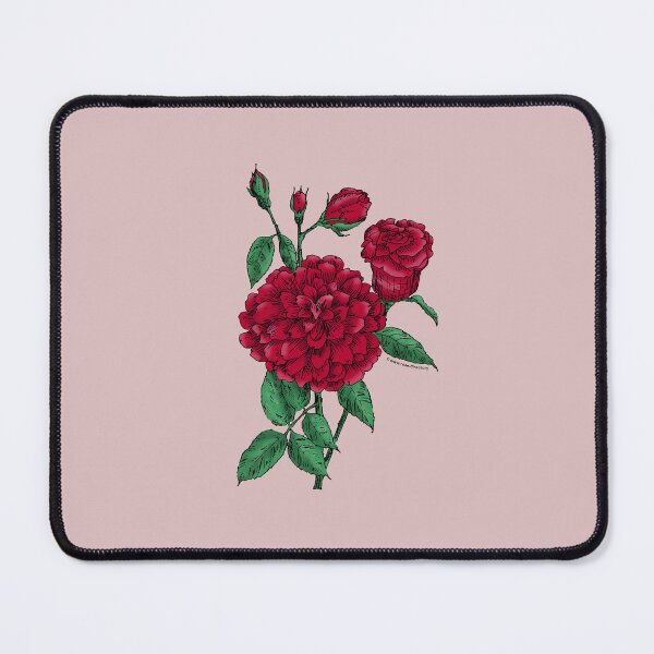 Item preview, Dark Red Flat Rose Bloom Full 26-40 Petals In 3+ Rows designed and sold by Rachael Taylor.