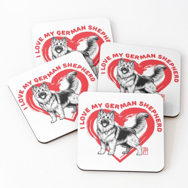 Item preview, I Love My German Shepherd - I Love my dog - Protective dog designed and sold by ArtProjectShop.