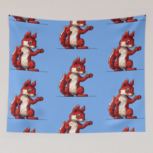 Item preview, Retro fighting game style red squirrel designed and sold by MollyPetDesigns.