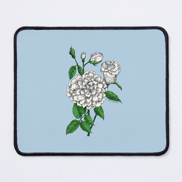 Item preview, White Flat Rose Bloom Full 26-40 Petals In 3+ Rows designed and sold by Rachael Taylor.