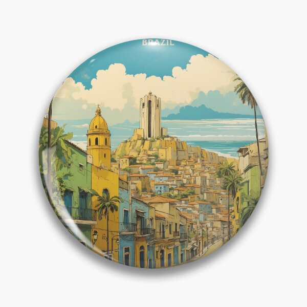 Item preview, Fortaleza Brazil Vintage Poster Tourism  designed and sold by TravelersGems.